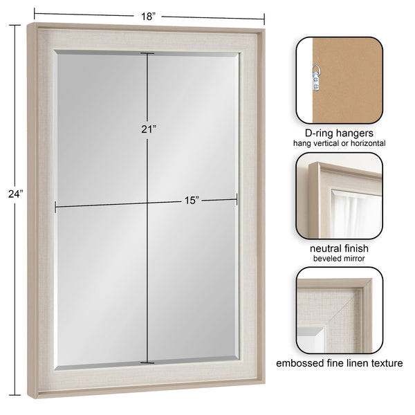 Kate & Laurel Kobert Rectangle Wall Mirror