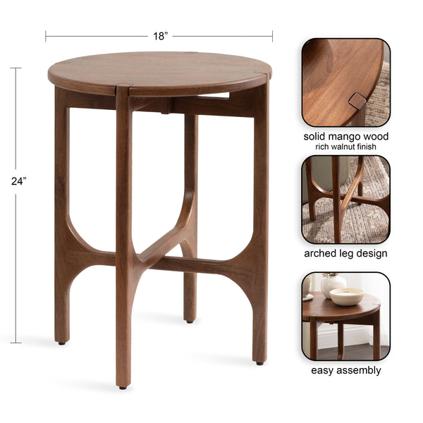 Kate & Laurel Kroscove Wood Side Table