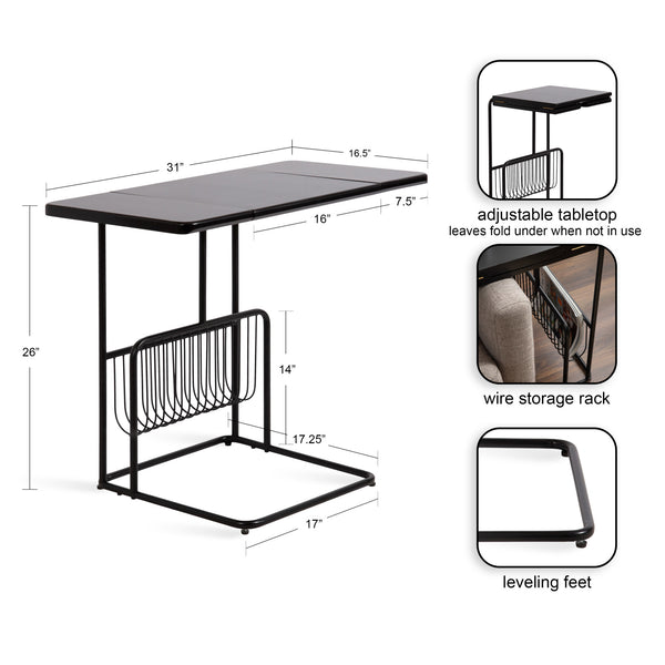 Kate & Laurel Kura Expandable C-Table
