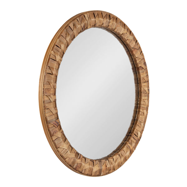 Kate & Laurel Laalima Woven Round Mirror