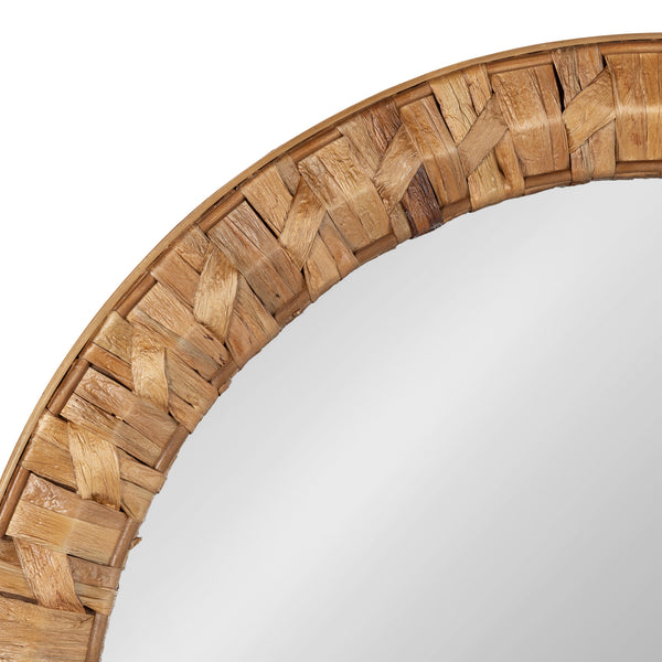 Kate & Laurel Laalima Woven Round Mirror