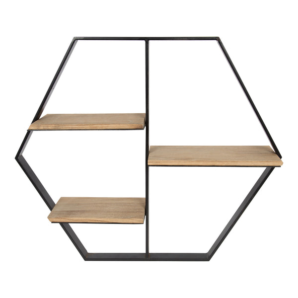 Kate & Laurel Ladd Hexagon Floating Shelves