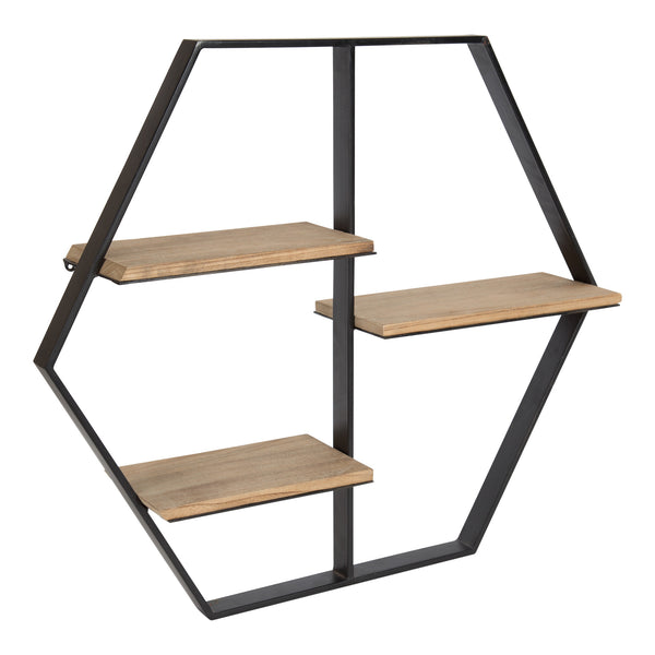 kate & laurel Ladd Hexagon Floating Shelves