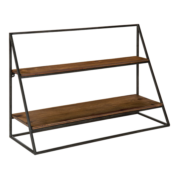 kate & laurel Lander Rustic Hanging Wall Shelf