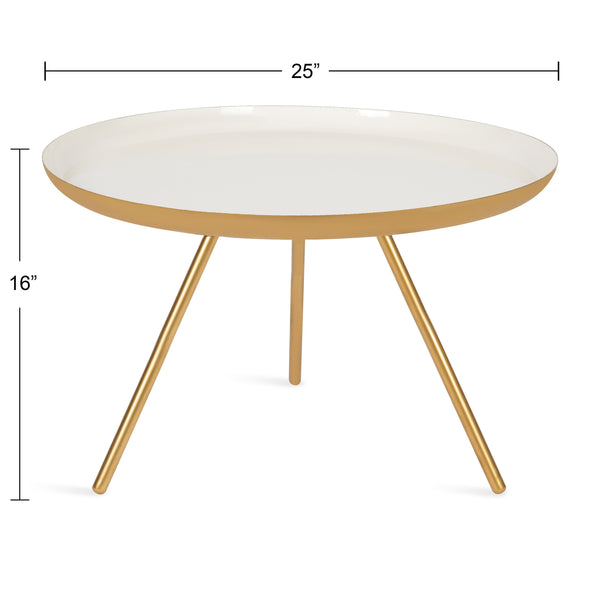 Kate & Laurel Laranya Round Metal Coffee Table