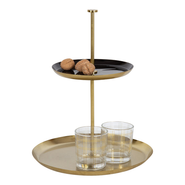 kate & laurel Laranya Tiered Round Decorative Tray