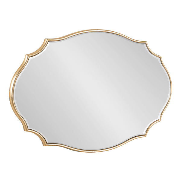 kate & laurel Leanna Scalloped Oval Wall Mirror