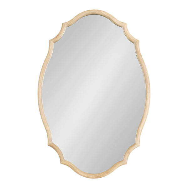 Kate & Laurel Leanna Wood Scalloped Oval Mirror