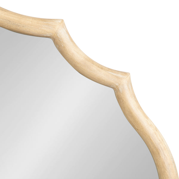 Kate & Laurel Leanna Wood Scalloped Oval Mirror