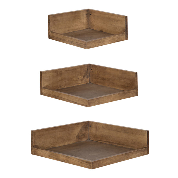 kate & laurel Levie Corner Shelf Set