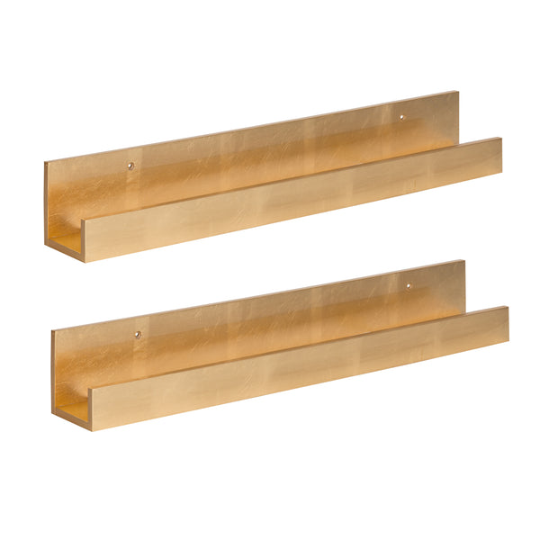 Kate & Laurel Levie Wood Picture Ledge Wall Shelf