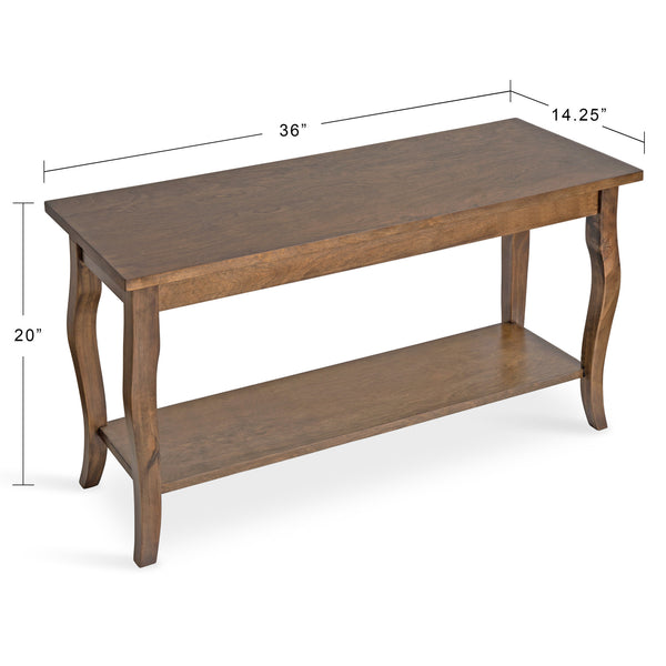 Kate & Laurel Lillian Wood Bench With Shelf