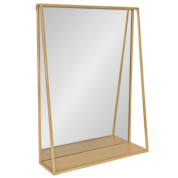 Kate & Laurel Lintz Metal Framed Mirror With Shelf
