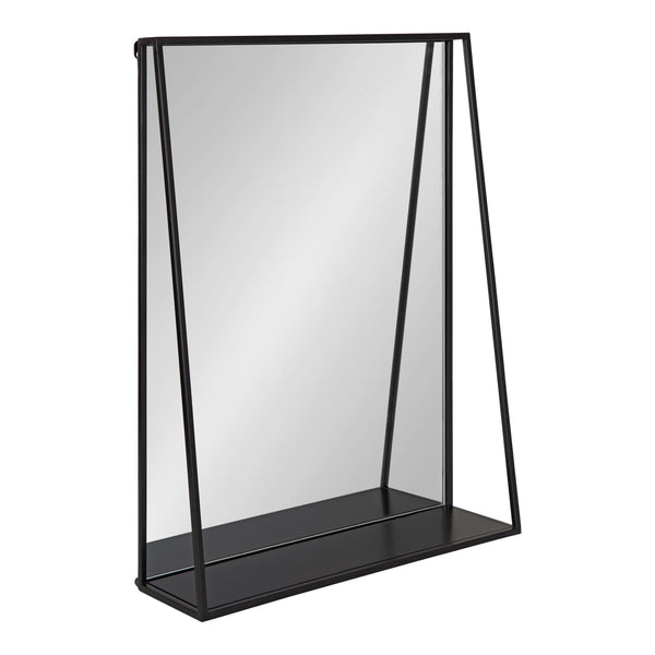 kate & laurel Lintz Metal Framed Mirror with Shelf