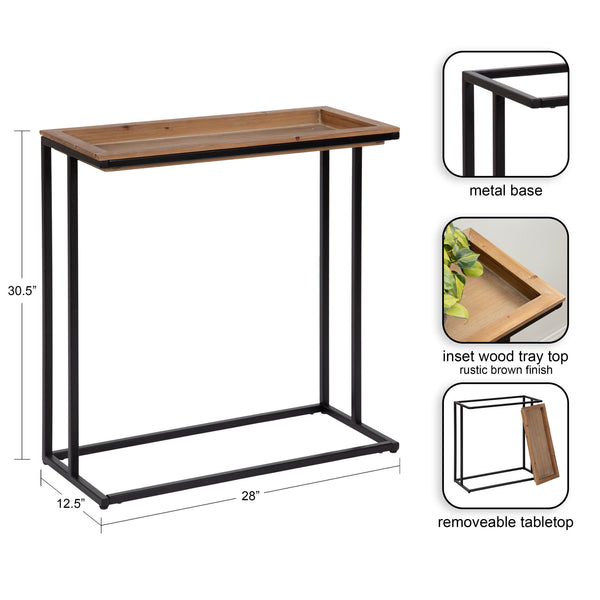 Kate & Laurel Lockridge Wood And Metal Console Table