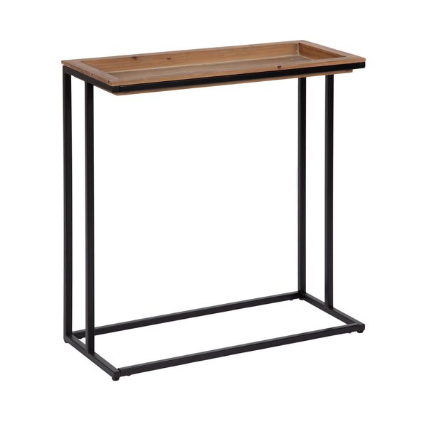 kate & laurel Lockridge Wood and Metal Console Table