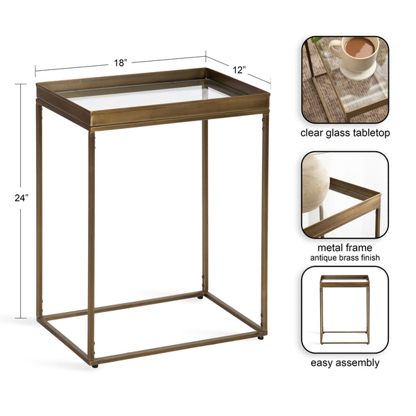 Kate & Laurel Lonsdale Rectangle End Table