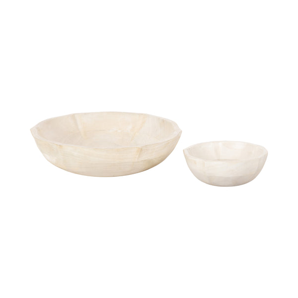 Kate & Laurel Lorah Wood Bowl Set