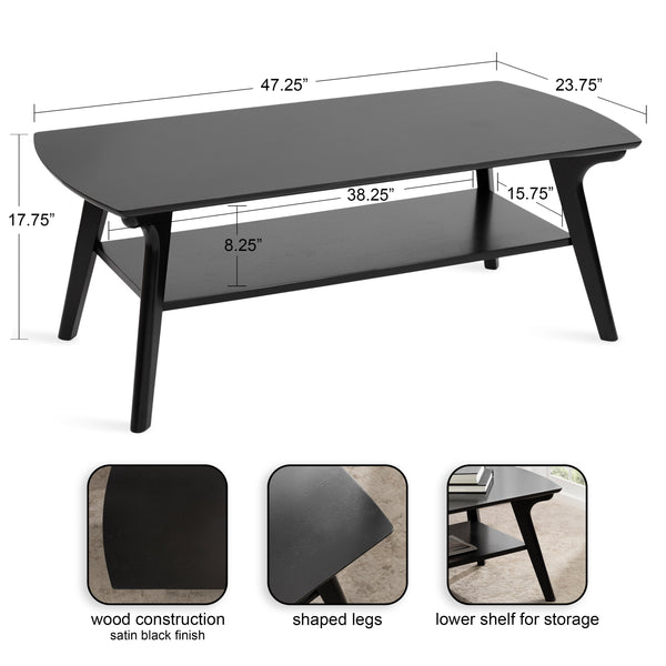 Kate & Laurel Louen Wooden Coffee Table