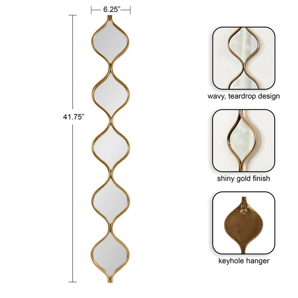 Kate & Laurel Loxi Teardrop Panel Wall Mirror