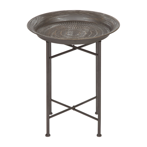 Kate & Laurel Mahdavi Round Metal Accent Table