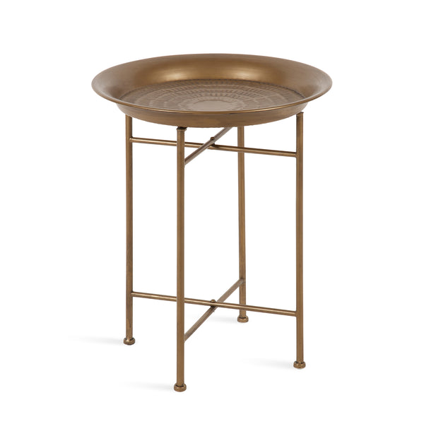 kate & laurel Mahdavi Round Metal Accent Table