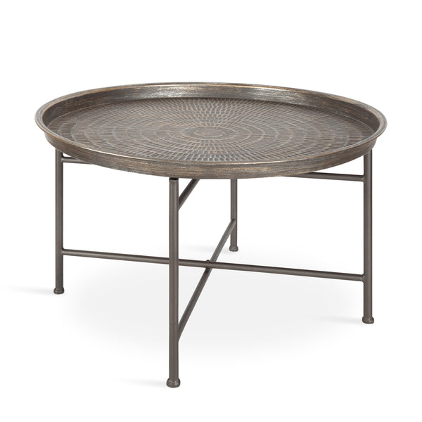 kate & laurel Mahdavi Round Metal Coffee Table