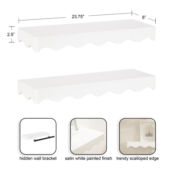 Kate & Laurel Maida Wood Floating Shelves