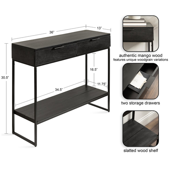 Kate & Laurel Malone Wood And Metal Console Table