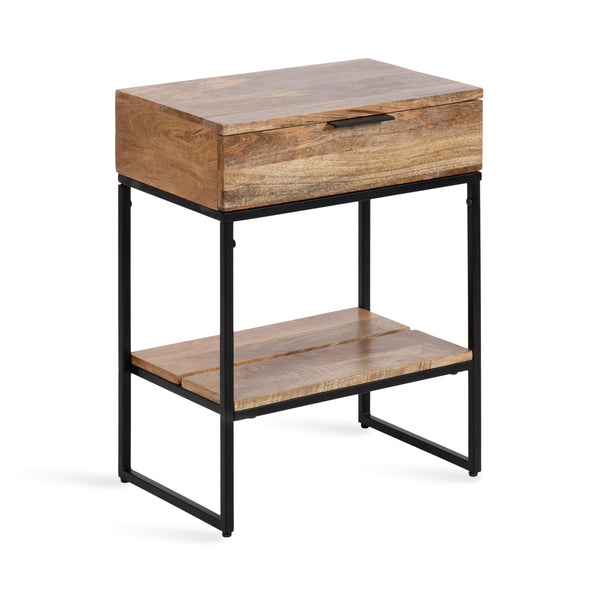 kate & laurel Malone Wood and Metal Side Table
