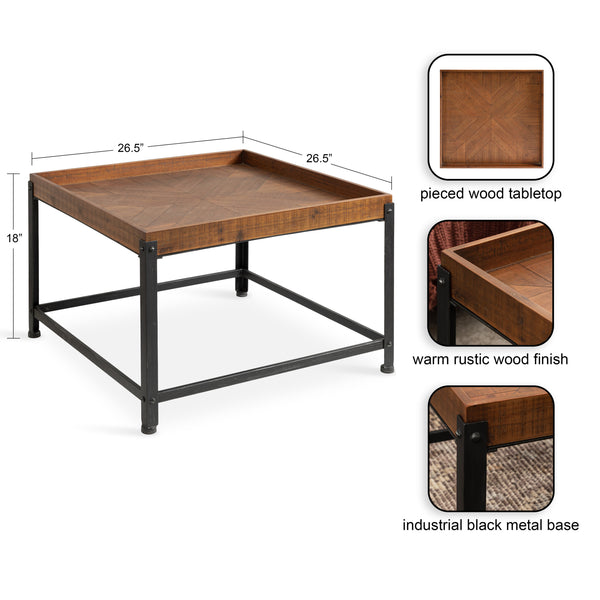Kate & Laurel Marsh Wood And Metal Coffee Table