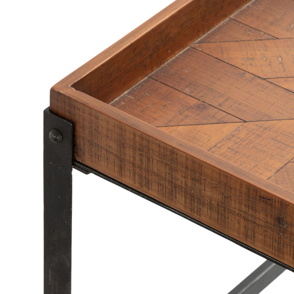 Kate & Laurel Marsh Wood And Metal Coffee Table