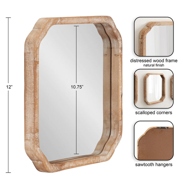 Kate & Laurel Marston Wood Wall Mirror Set