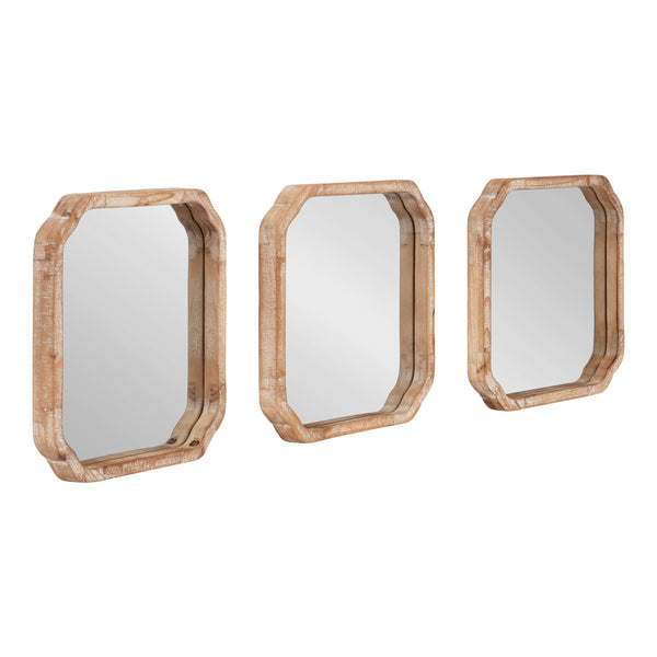 kate & laurel Marston Wood Wall Mirror Set