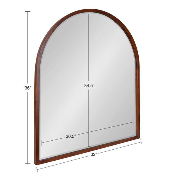 Kate & Laurel McLean Arch Wood Framed Wall Mirror