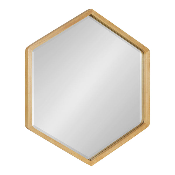 Kate & Laurel McLean Hexagon Wood Framed Wall Mirror