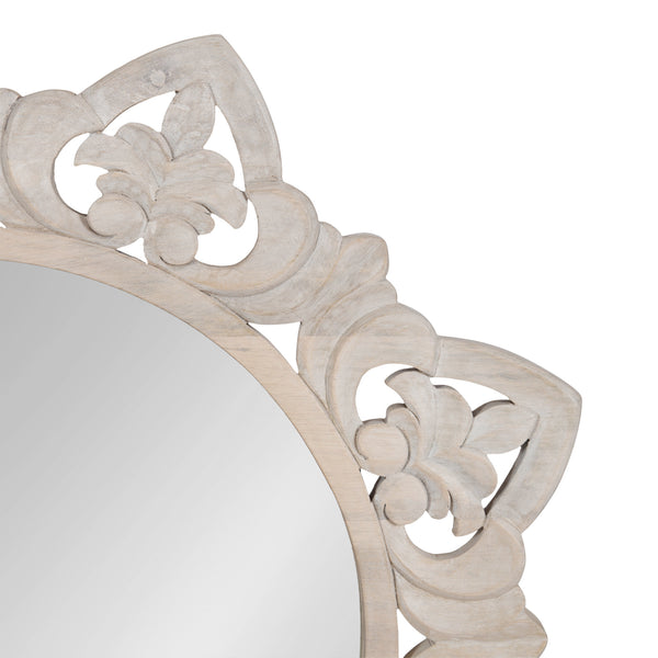 Kate & Laurel Meera Carved Wood Mirror