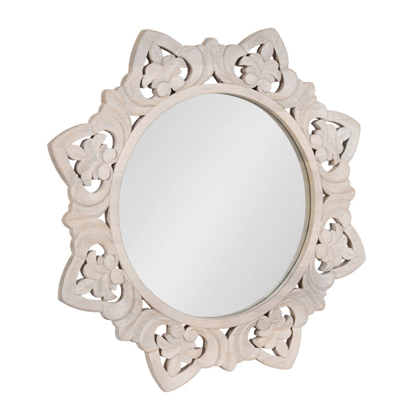 kate & laurel Meera Carved Wood Mirror