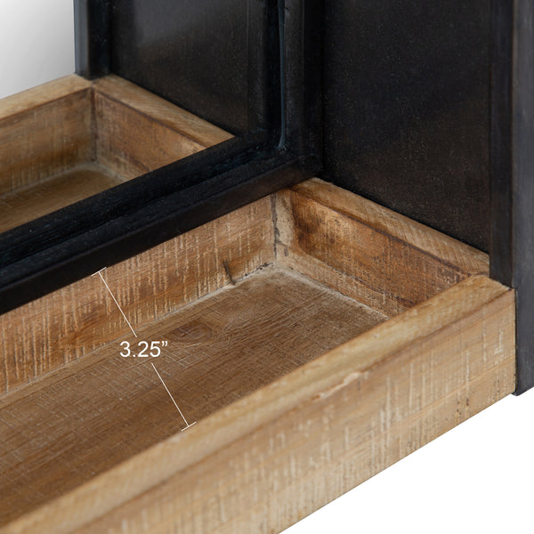 Kate & Laurel Mehta Wood And Metal Shelf Mirror