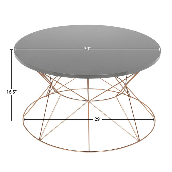 Kate & Laurel Mendel Round Metal Coffee Table