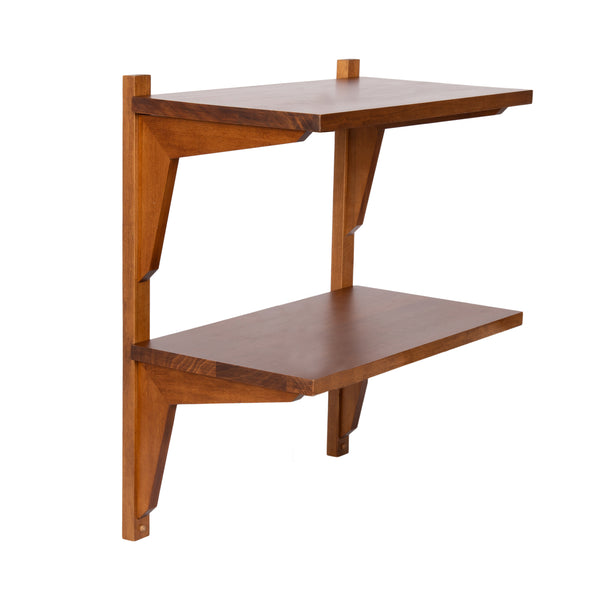 kate & laurel Meridien Floating Side Table Wood