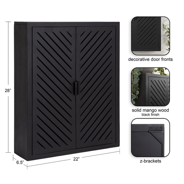 Kate & Laurel Mezzeta Tall 2 Door Bath Cabinet