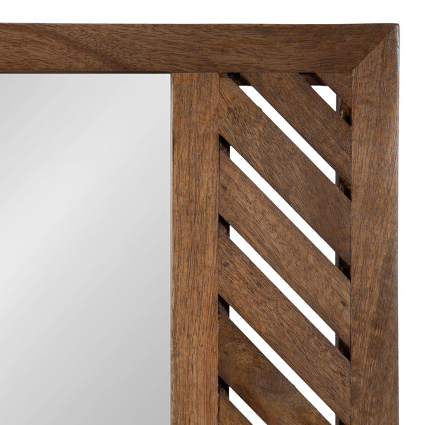 Kate & Laurel Mezzeta Wood Rectangle Wall Mirror