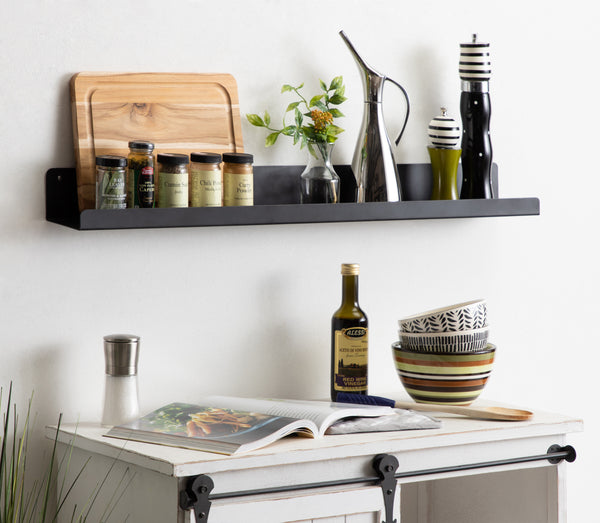 Kate & Laurel Mezzo Modern Metal Ledge Shelf