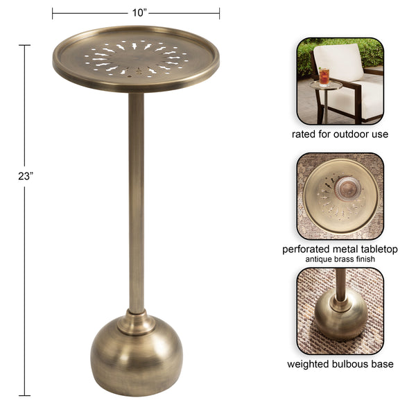 Kate & Laurel Miki Metal Drink Table