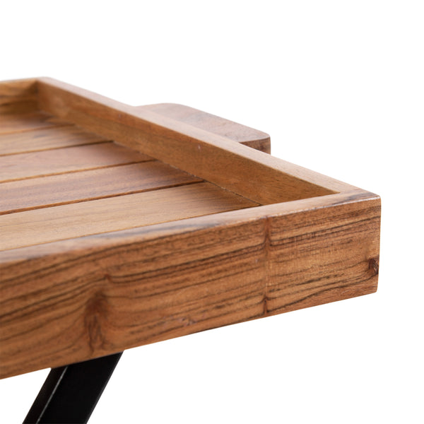 Kate & Laurel Monaco Wood And Metal Tray Table