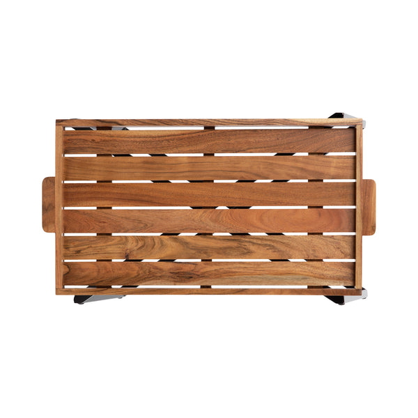 Kate & Laurel Monaco Wood And Metal Tray Table