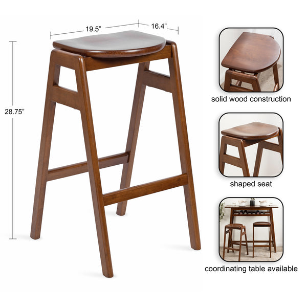Kate & Laurel Morreau Wood Bar Stool