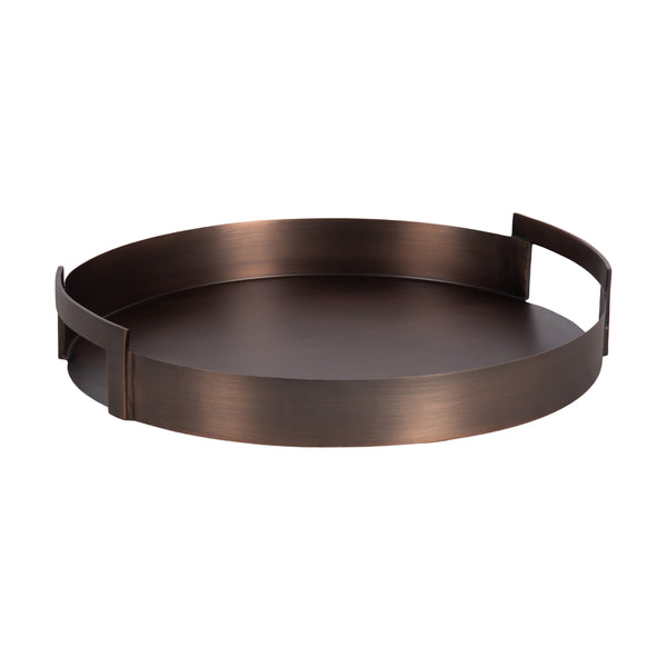 kate & laurel Myo Metal Round Tray