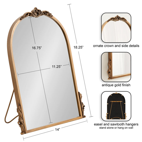Kate & Laurel Myrcelle Tabletop Arched Mirror